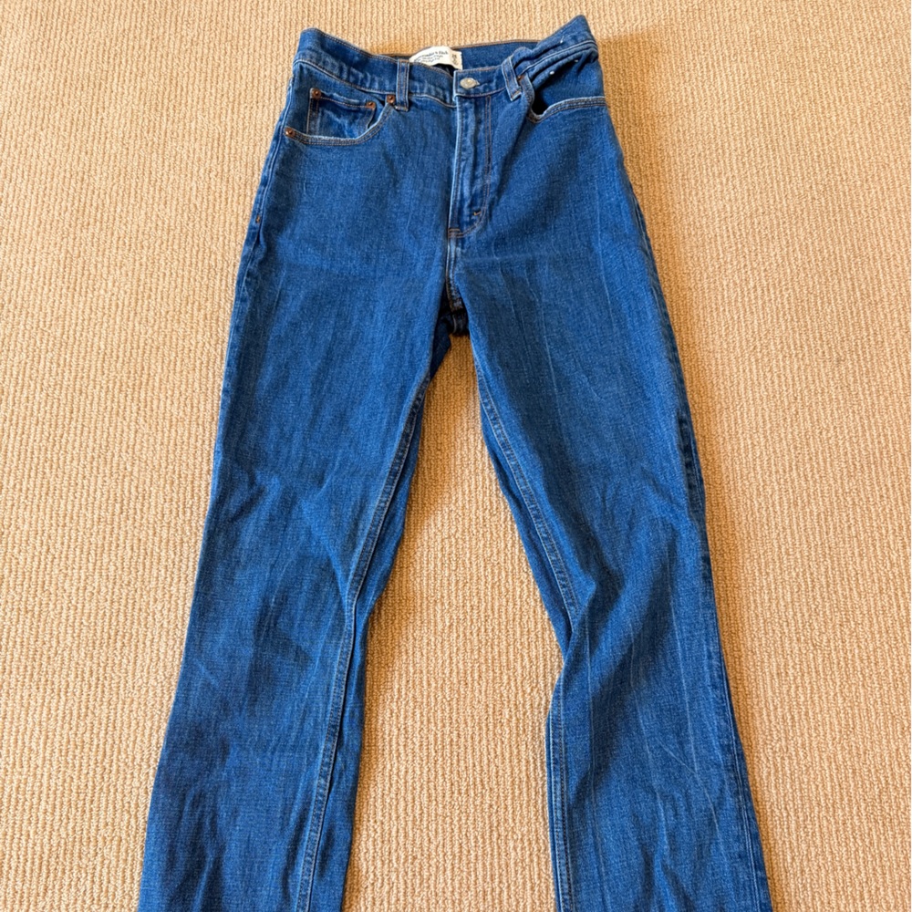 Abercrombie & Fitch Women's Straight Leg Jeans - Blue